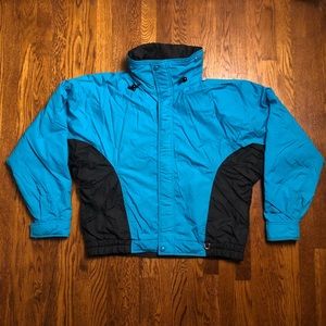 Vtg Cevas Helly Hansen 3M Full Zip 2 Tone Ski Coat